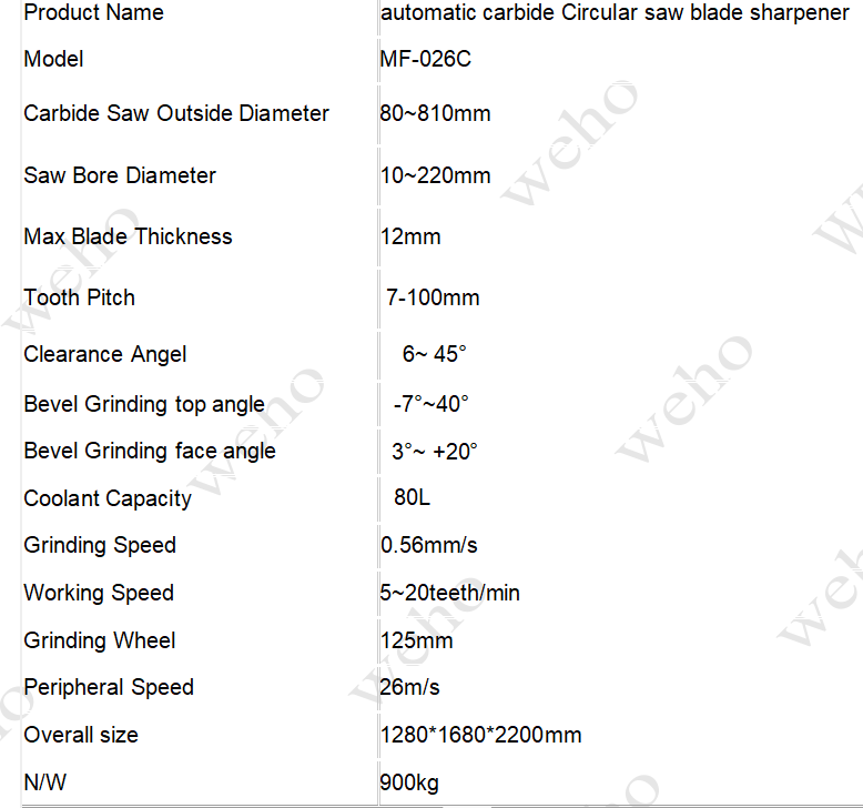 Full Automatic Hydraulic Circular Saw Blade Sharpener Grinding